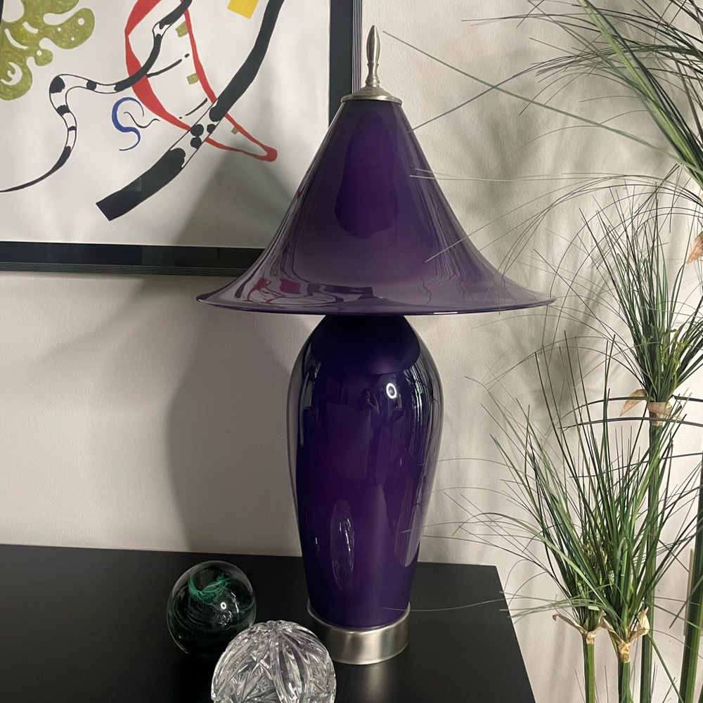 Correia Art Glass Table Lamp-Signed